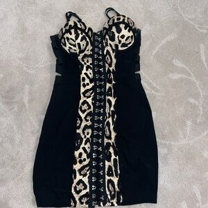 LIGHTLY WORN!!! Cheetah corset dress